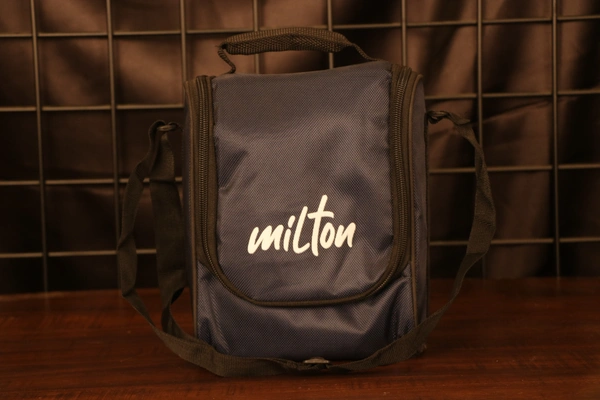 MILTON Pro Lunch Box with Steel Cutlery, 3 Microwave Safe Inner Steel Containers - Big