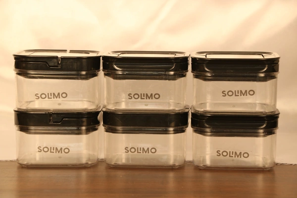 Solimo Airtight Plastic Storage Jar and Container Set-I - Small