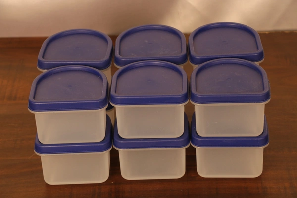 SIMPARTE Modular Containers Oval Set with Plain Lid - Small, Blue