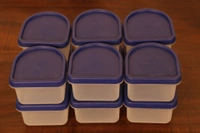 SIMPARTE Modular Containers Oval Set with Plain Lid - Small, Blue