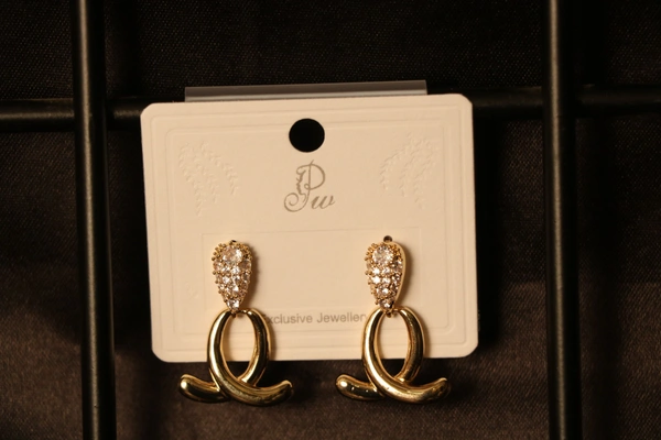 Imitation Jewellery Earrings  - Free Size, Silver & Golden