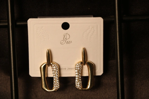 Imitation Jewellery Earrings  - Free Size, Silver & Golden