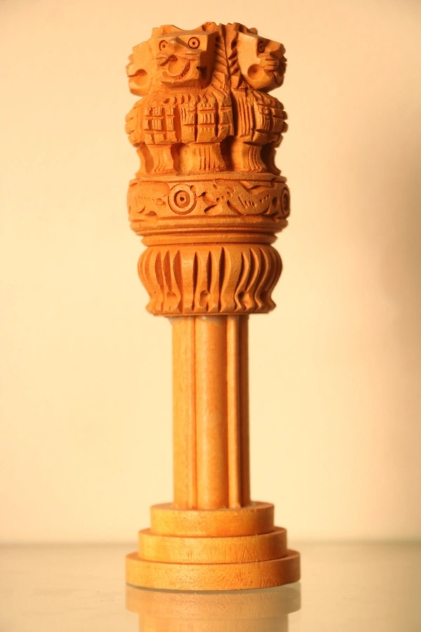 Wood Ashok Stabh  - Large, Brown