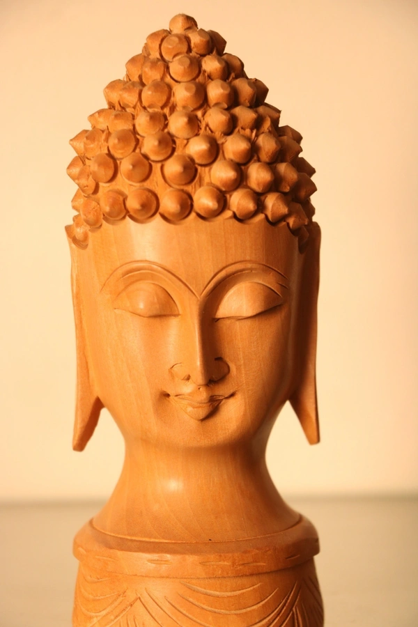 Wooden Gautam Bhudh  - Medium