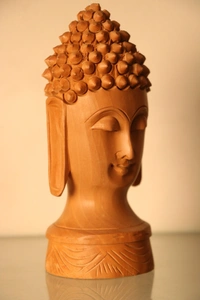 Wooden Gautam Bhudh  - Medium