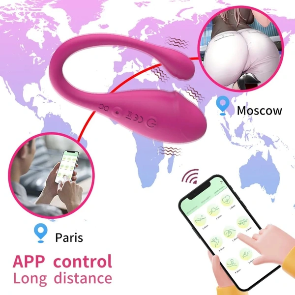 Portable Wireless Remote Control Couple Vibrator IPX6 Waterproof and USB Power Made With Softest Silicone - m, Red