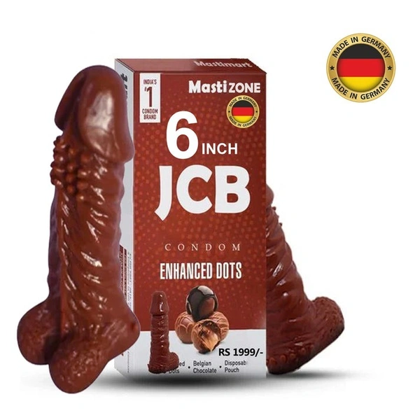 Jcb Condom with Realistic Texture 5 inch Reusable Man Condom (Copy) - 5 inch, chocolate