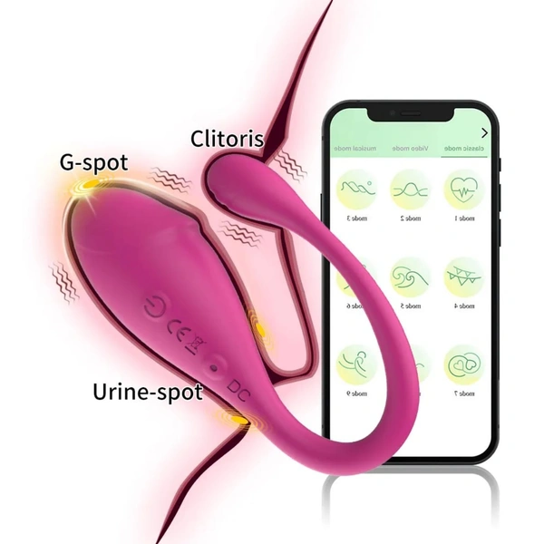 Portable Wireless Remote Control Couple Vibrator IPX6 Waterproof and USB Power Made With Softest Silicone - m, Red