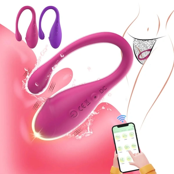 Portable Wireless Remote Control Couple Vibrator IPX6 Waterproof and USB Power Made With Softest Silicone - m, Red