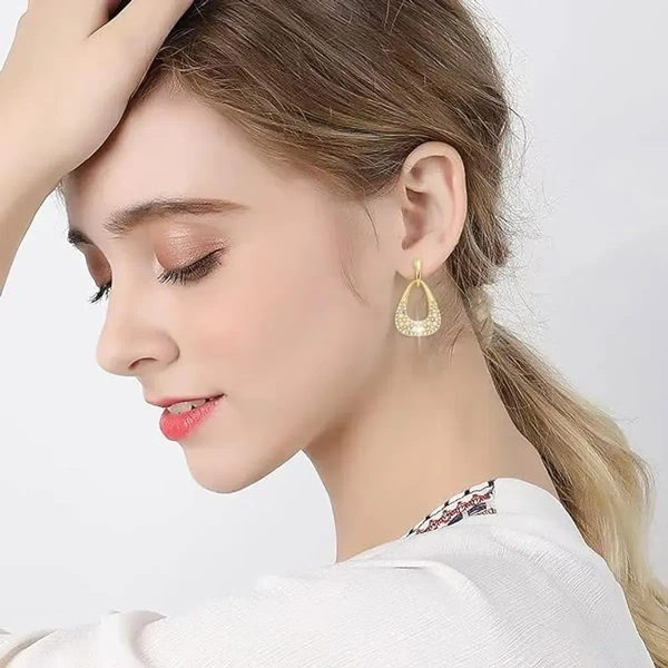 Bell Earrings Party Earrings For Women Dangle Earrings For Women Gold For Women And Girls Less - free size, gold