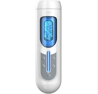 Leten High Quality High Speed TPE 4D Realistic Masturbation Cup - 10 inch, clear