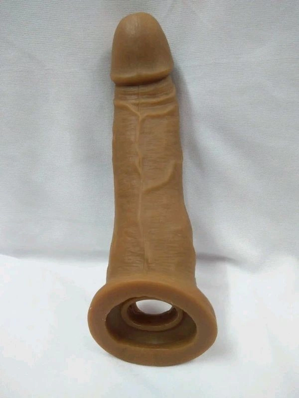 Dragon Condom with Silicon Texture 9 inch Reusable Man Condom - 9, chocolate