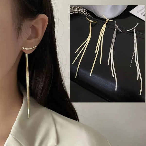 Stylish Beautiful Creative Trend Metal Earrings Hollow For Women And Girls - free size, silver