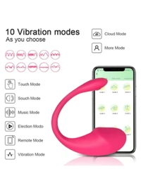  APP Remote Control USB Mini Vibrator 1&2&3 9 Frequency Adult Sex Toy for Women - Purple