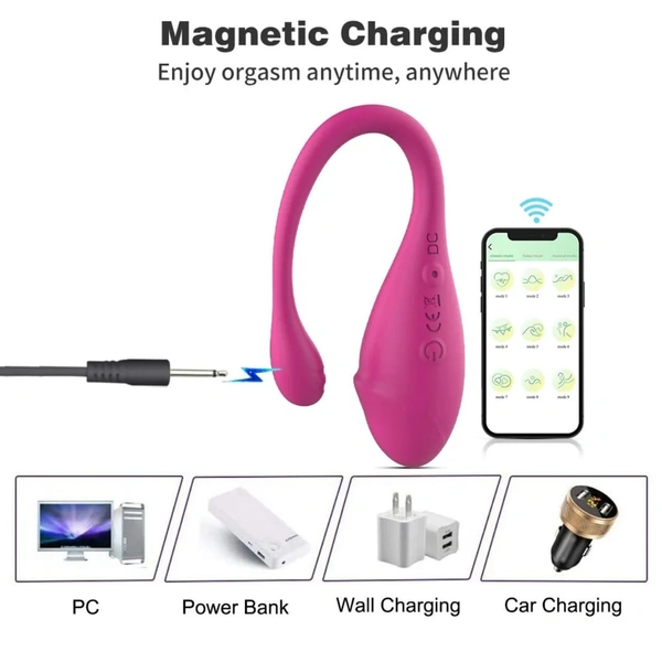 Portable Wireless Remote Control Couple Vibrator IPX6 Waterproof and USB Power Made With Softest Silicone - m, Red