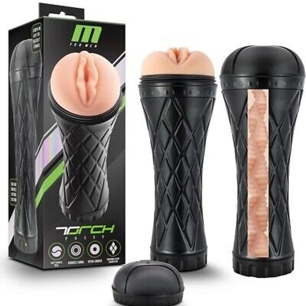 Pusyy High Vibrter Masturbator For Men, Artificial Vagina or Pocket Pussy - 7 inch, skin