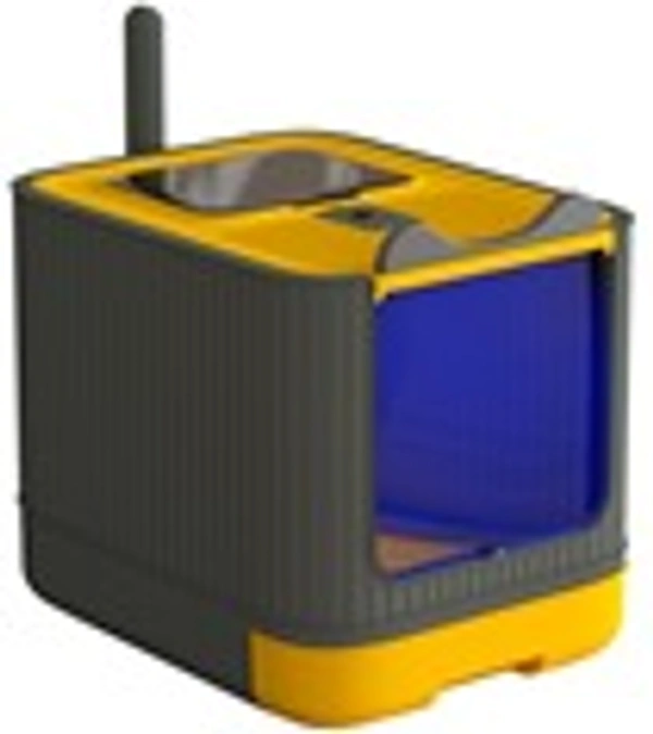 CAT LITTER BOX - 44.5*34.5*36.5, Yellow, 0.018