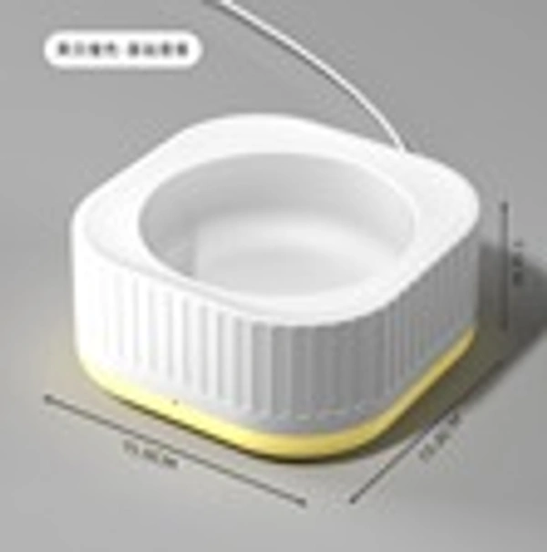 Thermostatic pet bowl - 15.8*15.8*7.5, Yellow(without steel bowl), 60PC/1 CTN, 0.194