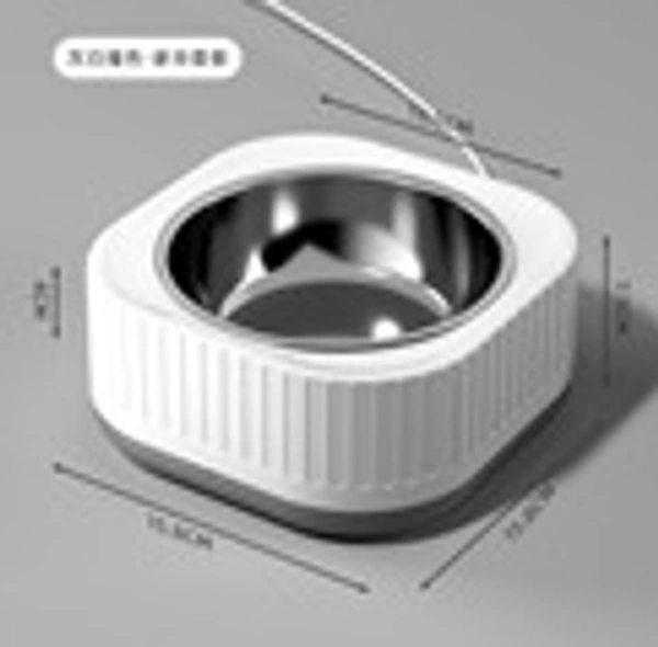 Thermostatic pet bowl - 15.8*15.8*7.5, Grey(with steel bowl), 60 PCS / 1 CTN, 0.194