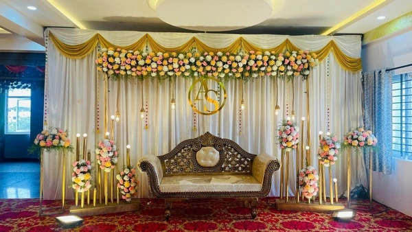 custom reception artificial flowers decor