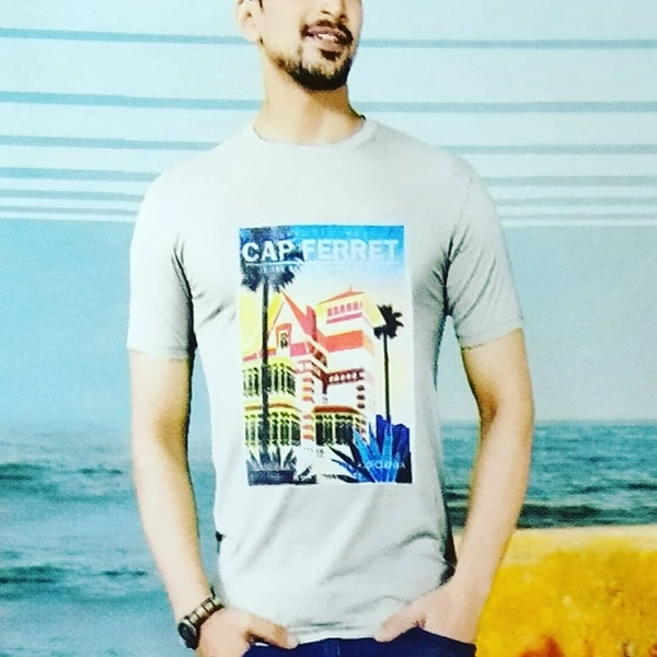 T Shirt For Men  - white , XL