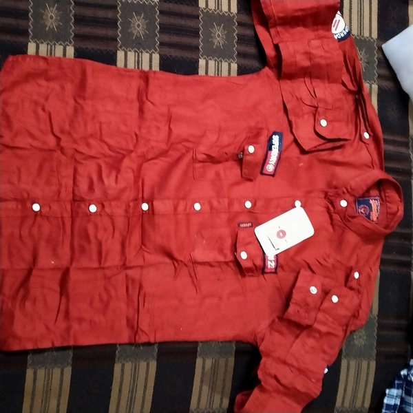Cotton Shirt  - red, L