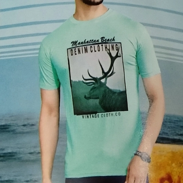 T Shirt For Men  - XL, light green 
