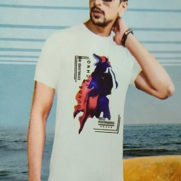 T Shirt For Men  - white, XL