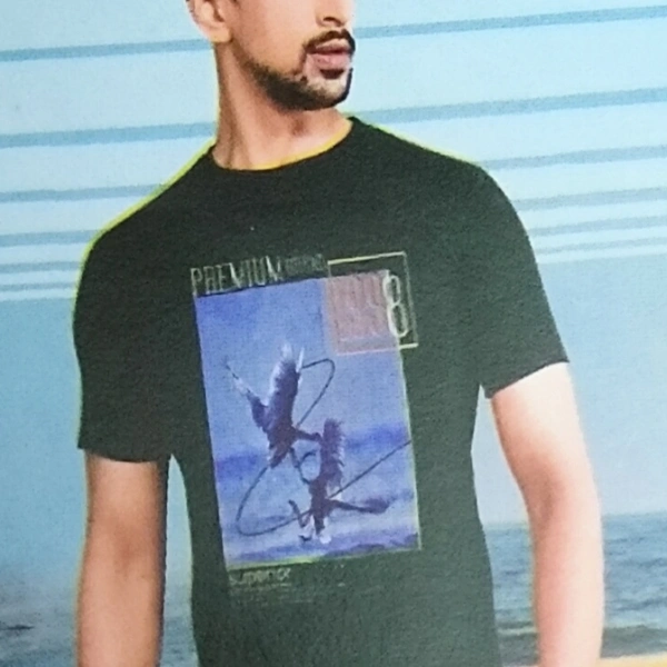 T Shirt For Men  - XL, dark green 