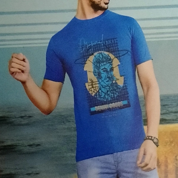 T Shirt For Men  - blue, XL