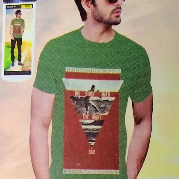 T Shirt For Men  - green , L