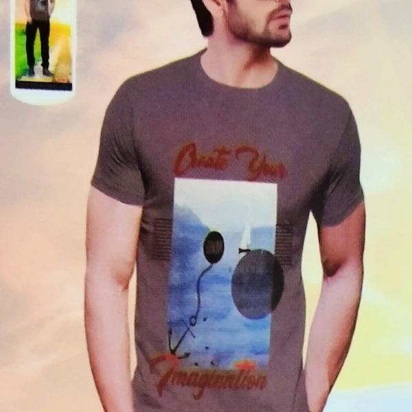 T Shirt For Men  - brown , L