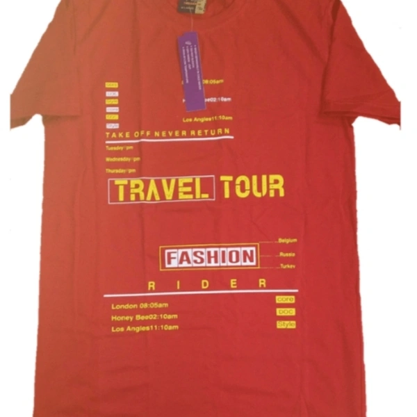T shirt For Men  - red, XL