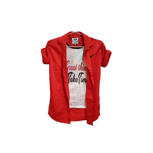 Shirt For Men  - red, L