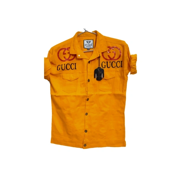 Shirt For Men  - Yellow, L