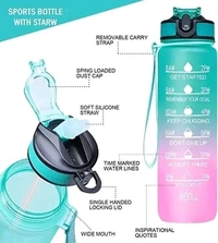 Free Delivery  Indigo Water Botel - 800ml Motivational Change Your Life Now  - Free Size