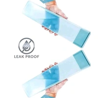 Free Delivery  Frosty Plastic Food Grade Fridge Square Watter Bottle Pack Of 6  - Free Size