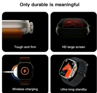 Free Delivery  T800 Smart Watch With BT-Calling And Answer  - Free Size, Flame Pea