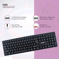 Zebion Free Delivery  Zebion K500 Usb Keyboard  - Black, Free Size