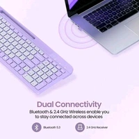 Potronics Free Delivery   Potronics Bubble Square Wireless Keyboard With Dual Connectivity  - Free Size, Heliotrope