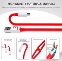 Free Delivery  Type C Fast Charging Cable  - Free Size, Red