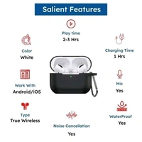 Free Delivery  Airpod Pro With Case TWS Bluetooth Earphone 3 Hour Battery Backup  - Black, Free Size