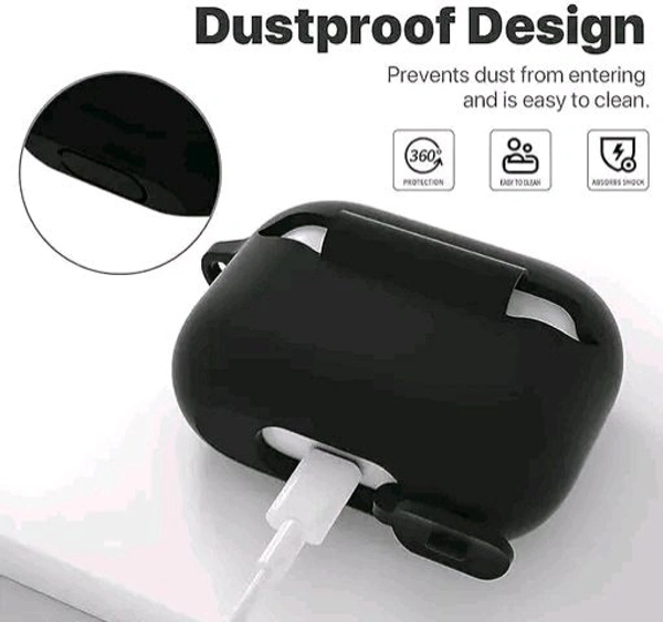 Free Delivery  Airpod Pro With Case TWS Bluetooth Earphone 3 Hour Battery Backup  - Black, Free Size