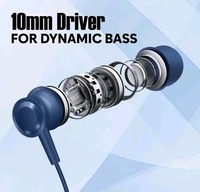 Free Delivery  TP Troops Wireless In-Ear Nackeband Bluetooth Earphone  - Free Size, Cornflower Blue