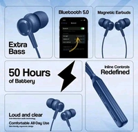 Free Delivery  TP Troops Wireless In-Ear Nackeband Bluetooth Earphone  - Free Size, Cornflower Blue