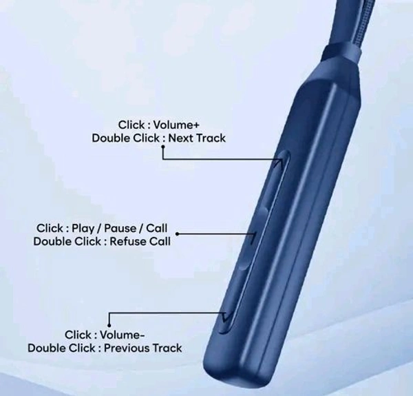 Free Delivery  TP Troops Wireless In-Ear Nackeband Bluetooth Earphone  - Free Size, Cornflower Blue