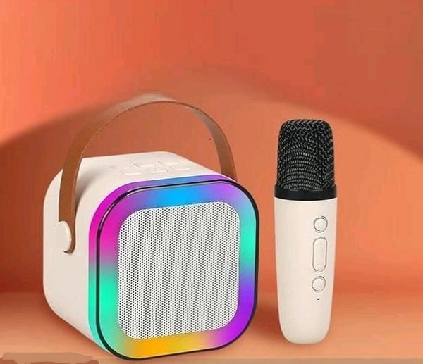 Bluetooth Karaoke Speaker With Magic Microphone  - Free Size, White