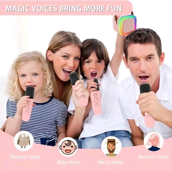 Bluetooth Karaoke Speaker With Magic Microphone  - Free Size, White