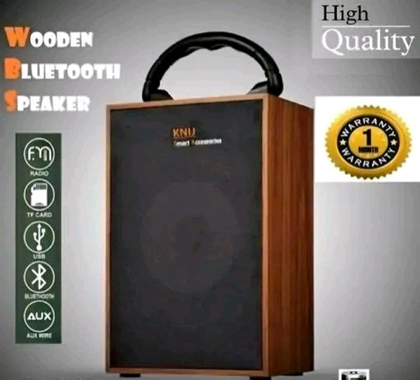 Free Delivery  Wooden Bluetooth Speaker With Dolby Atoms Sound Effect Speaker
 - Free Size, Brown