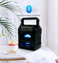 Musify Free Delivery  Musify WS-02 Big Size Dj Speaker With RGB Light  - Free Size, Black